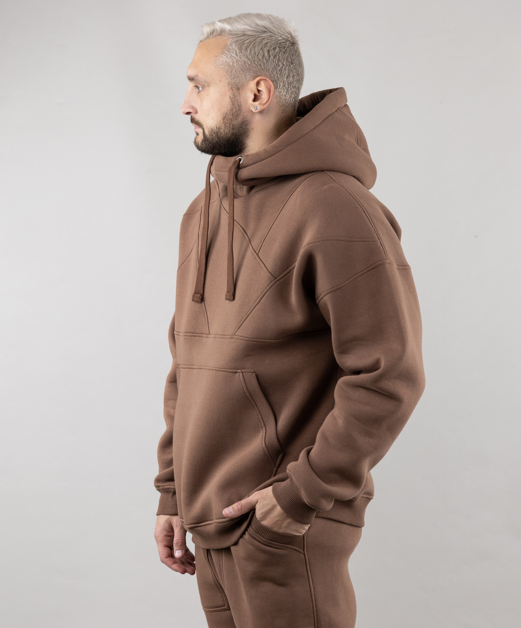 Brown Loose Hoodie for Men, Oversize Sweatshirt With Unique Design, Hooded  Sweater, Sweatshirt With Large Pocket, Men Hoodies, Unisex Hoodie - Etsy