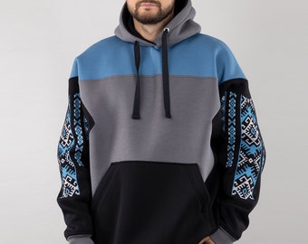 Ukrainian Traditional Ornament Hoodie With Embroidery, Hoodie Vyshyvanka, Unisex Hoodies, Hooded Sweater For Men, Sweatshirt For Men