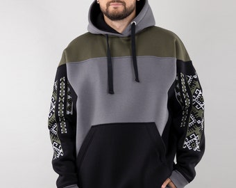 Ukrainian Hoodie With Embroidery , Men Hoodies, Hoodie Vyshyvanka, Unisex Hoodies, Hooded Sweater For Men, Hoodies For Men