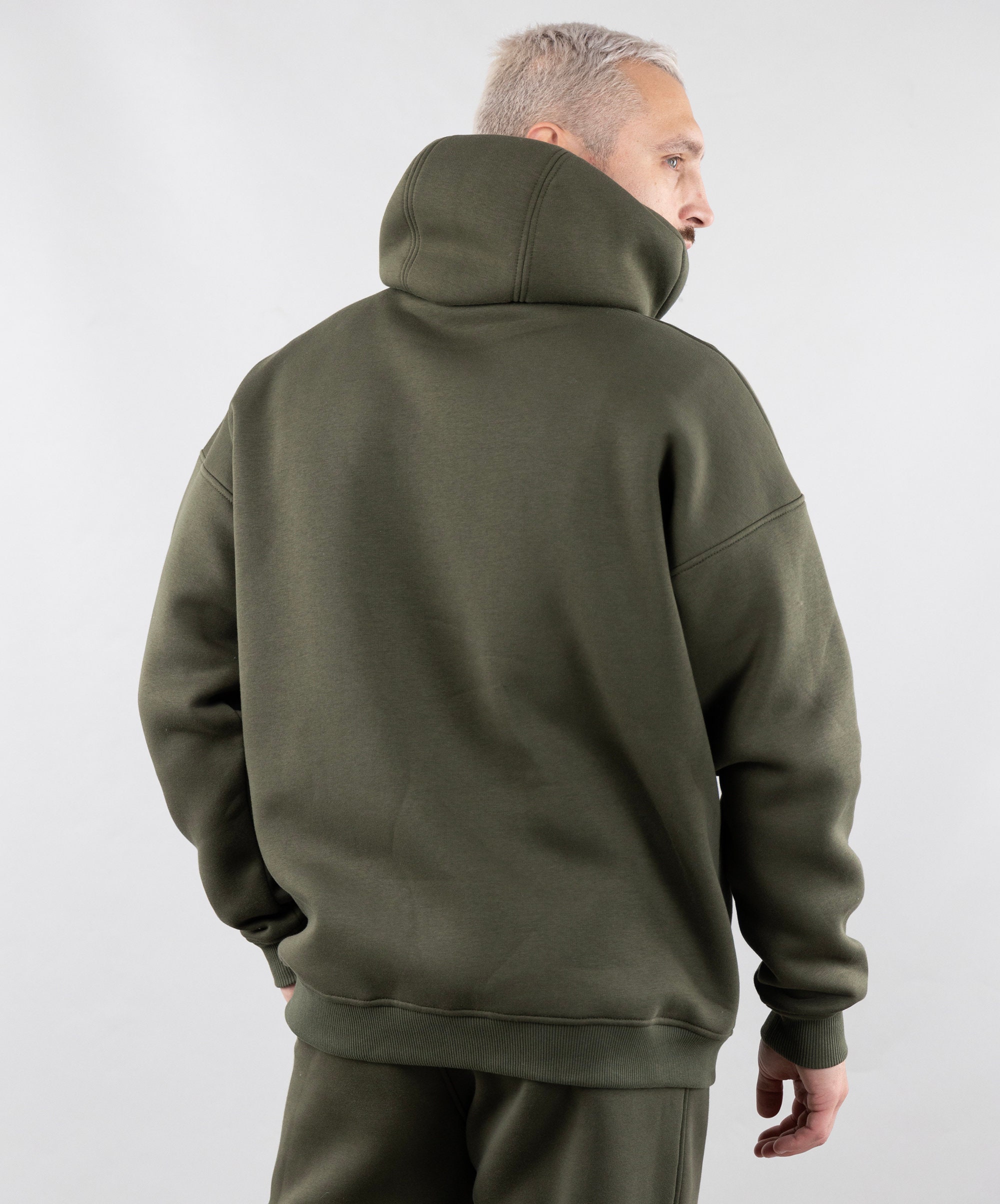 Noble - COGTHEBIGSMOKE MASSIVE SWEAT カーキ Khaki Hoodie for Men, Oversize Sweatshirt With Unique Design