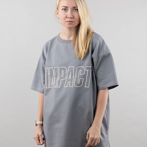 Oversize Basic T-Shirt For Women, Unisex T-Shirts, Women's T-Shirt, Trendy T-Shirts For Women, Style Casual Shirt, Streetwear For Women Gray