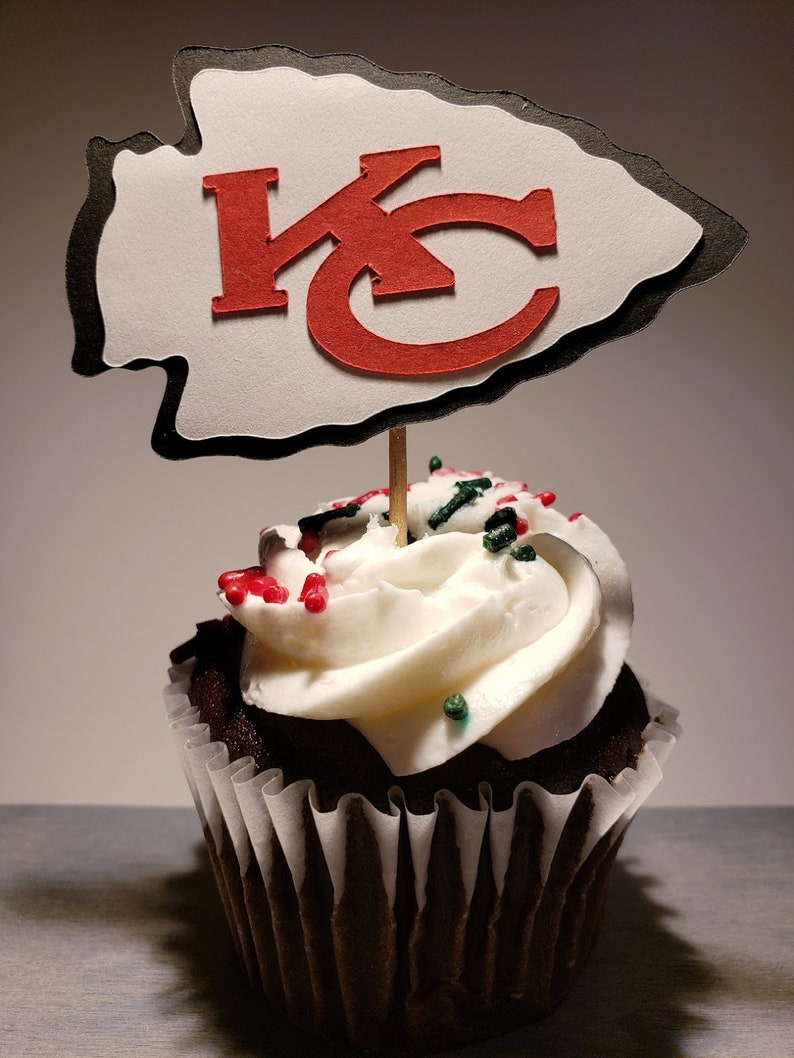 Kansas City Chiefs Cupcake Toppers Football Cupcake Toppers | Etsy