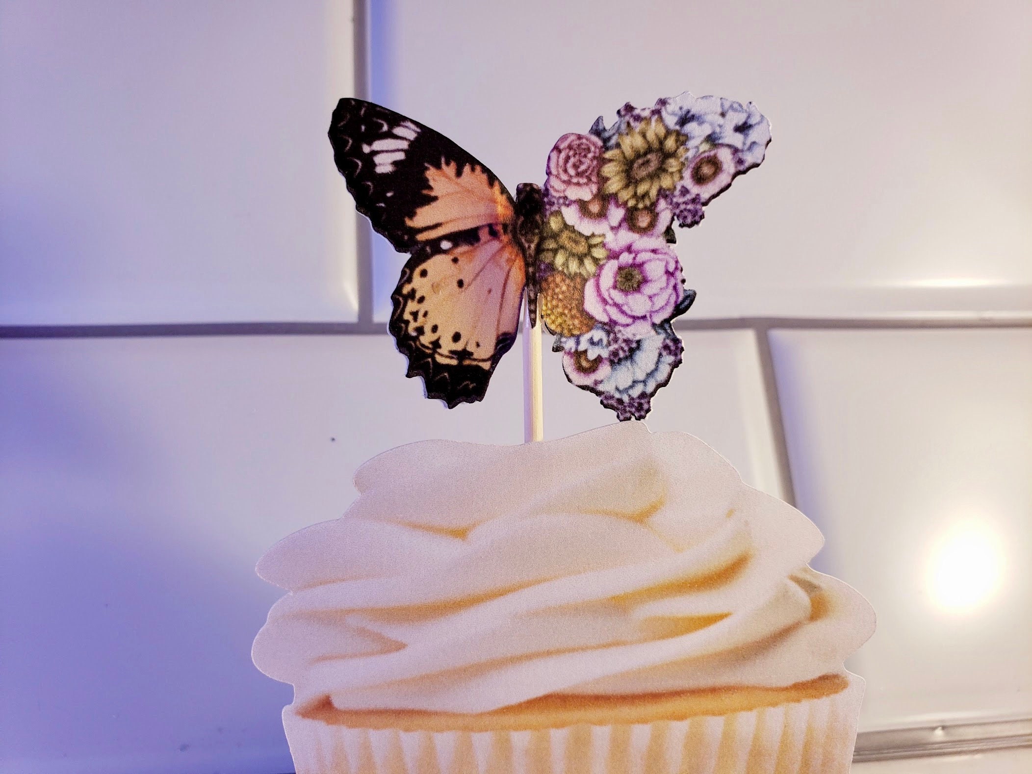 Buy Realistic Monarch Butterfly Cupcake Topper or Appetizer Picks, Set of  12, Perfect for Spring or Summer Online in India 