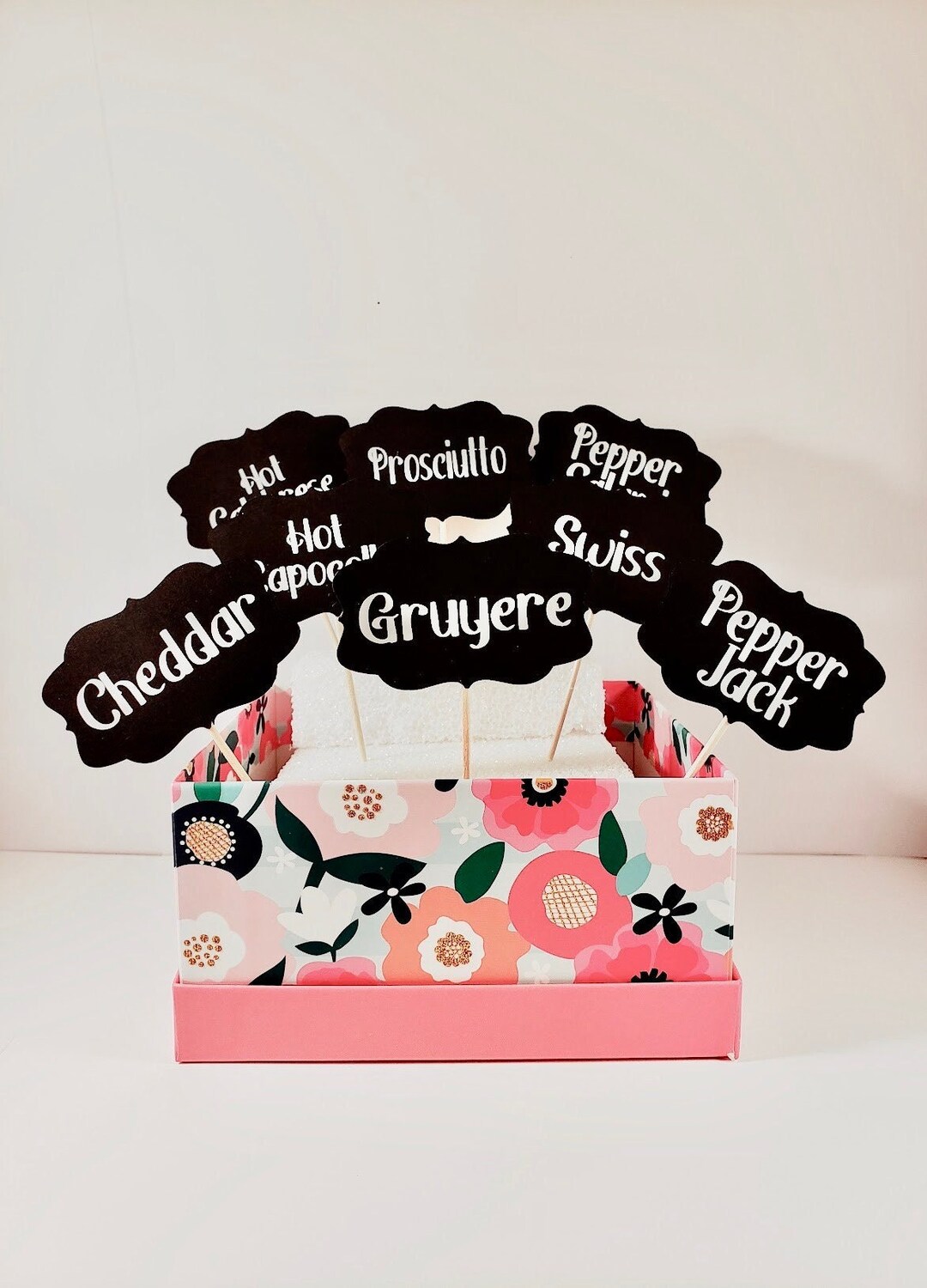 Customizable Charcuterie Board Cheese Markers & Meat Picks or Toppers