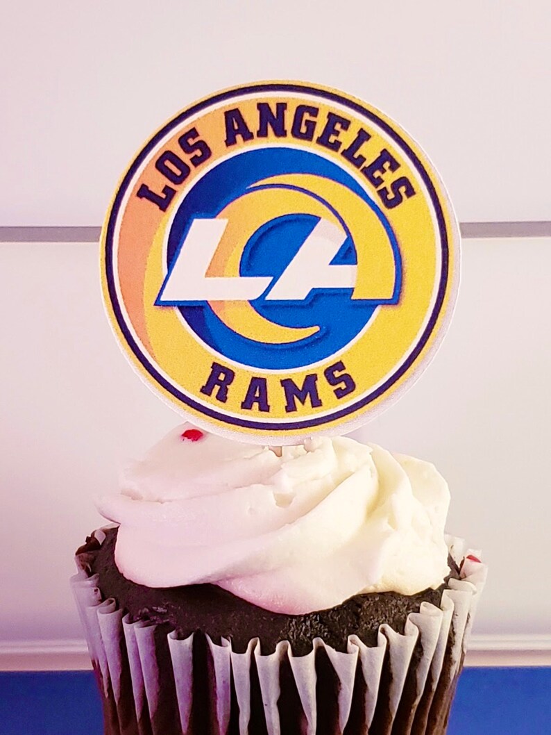 LA Rams Football Cupcake Toppers or Appetizer Picks 12 | Etsy