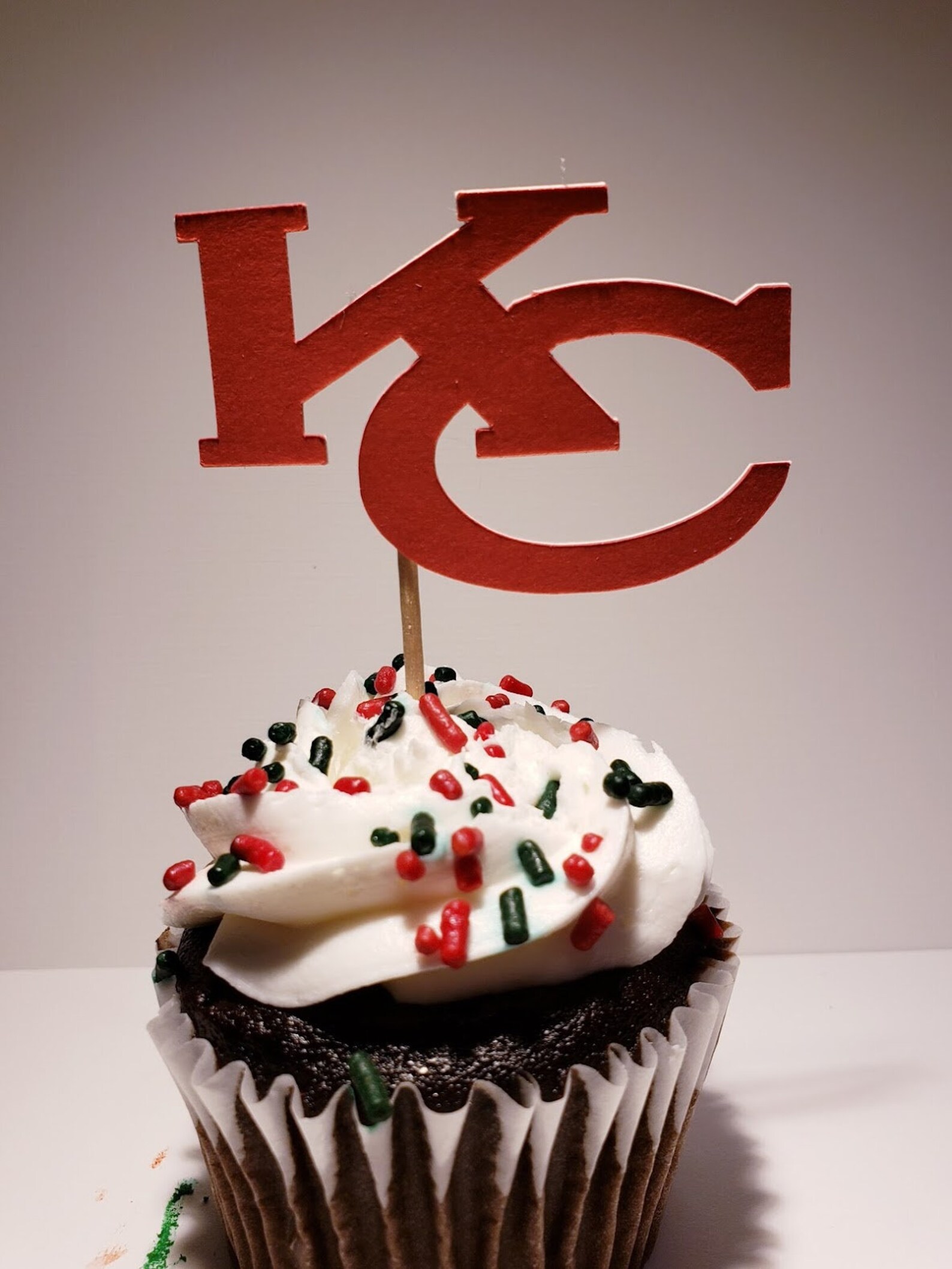 Kansas City Chiefs Cupcake Toppers Football Cupcake Toppers | Etsy