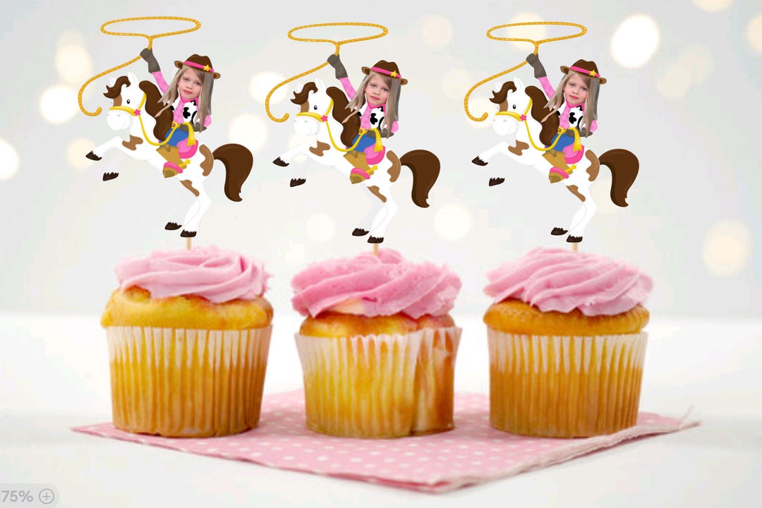 Custom Photo Cupcake Toppers, Face Cupcake Toppers, Appetizer Picks