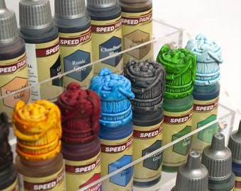 25X 3D Printed - BUCKET - Color Swatch Caps for Dropper Bottle Miniature Paints