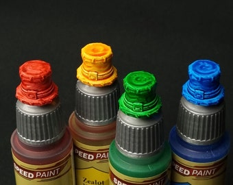 Color Swatch Toppers for Dropper Bottle Miniature Paints - 3D Printed - Top Hat