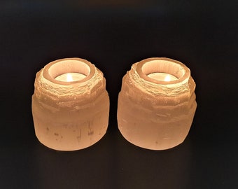 Selenite Tea Light Candle  Holder Crystal Mountain Candle Tea light Holder Mother Day Candle Holder Gift