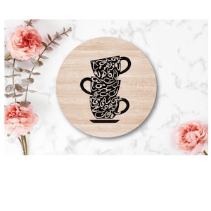 Kaffee & Tee Arabische Kalligraphie Design