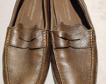 Cole Haan Motogrand Line Pebbled Leather Driving Casual Loafers Mens Size 8.5M