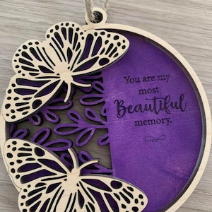 Butterfly Memorial Ornament, Personalized