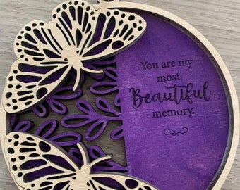Butterfly Memorial Ornament, Personalized