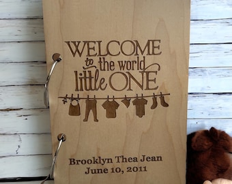 Personalized Maple Baby Shower Card Keeper, Baby Gift
