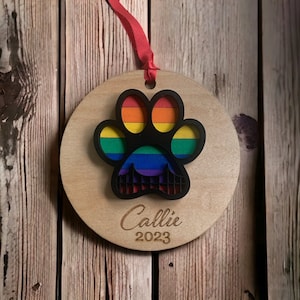 Pet Memorial Ornament, Rainbow Bridge Ornament