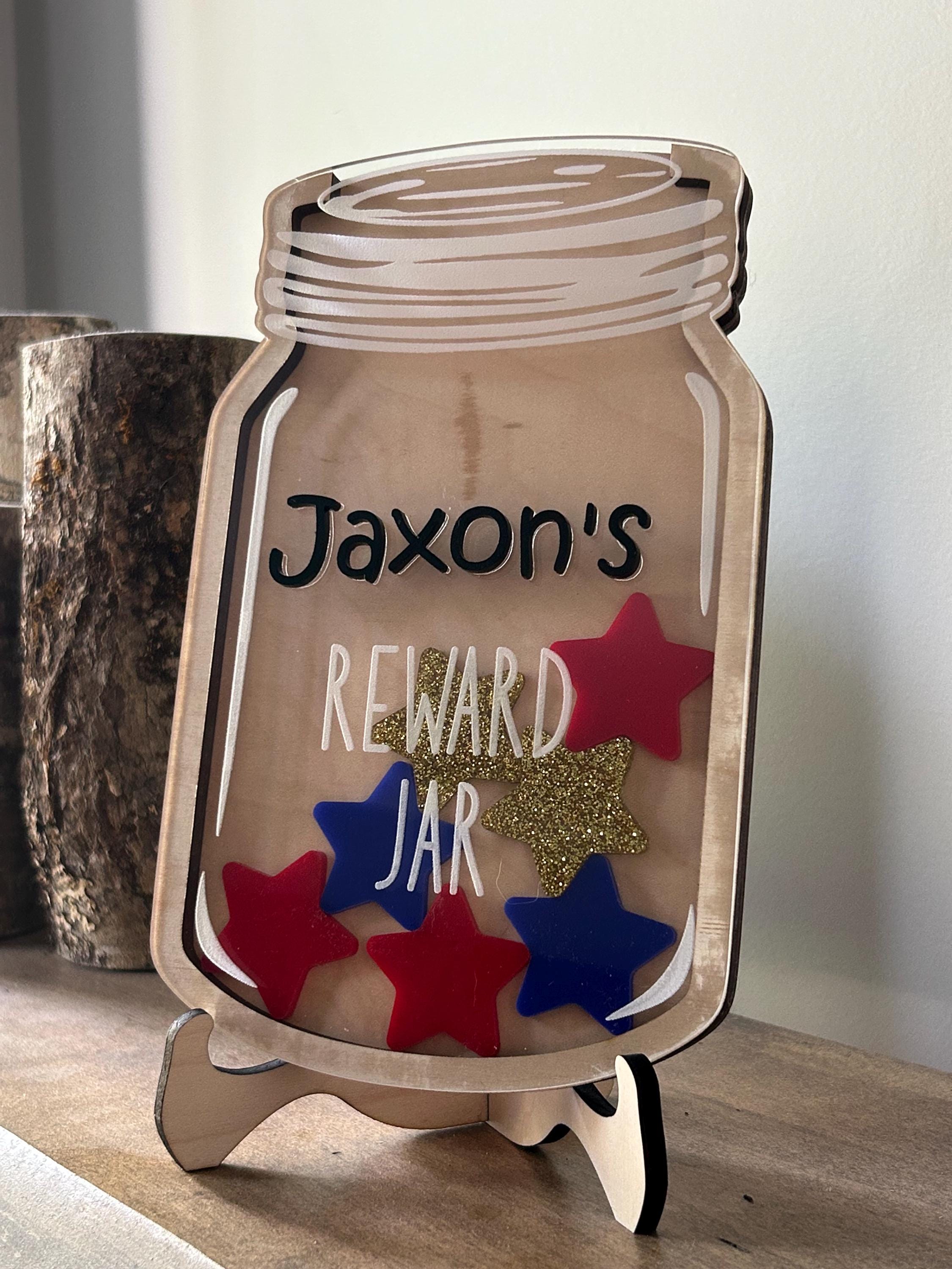 Personalized Reward Jar for Kids: Acrylic Star Jar, Behavior Chart ...
