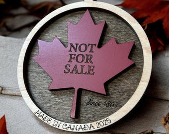 Adorno de hoja de arce Orgullo Canadiense: Hecho en Canadá 2025
