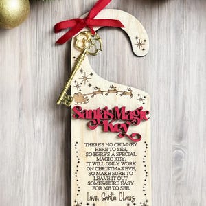 Santas magischer Schlüssel-Türknauf-Aufhänger