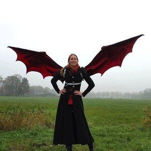 Moving dragon wings - PDF sewing pattern- Large Type &#39;Fury&#39; - Digital download for a cover that fits articulating wing frame type &quot;upwards&quot;