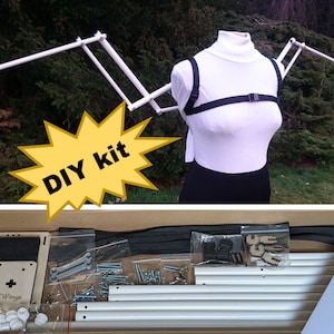 DIY kit Articulating Wing Harness 165cm/5&#39;6&quot; Small Sideways Type -Lightweight for Cosplay, Costumes, Angel, Dragon, Demon, Mechanical Wings