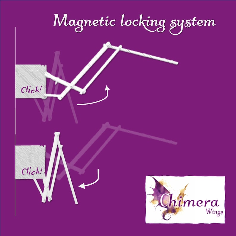 Articulating Wing Frame Small Sideways, 165cm/5'5
