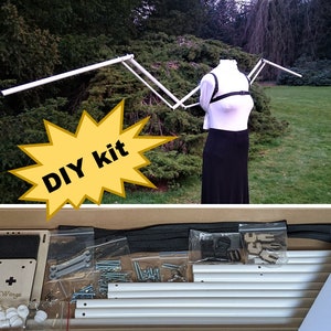 DIY kit Articulating Wing Harness 250cm/8'2" Large Sideways Type, Lightweight for Cosplay, Costumes,  Angel, Dragon, Demon, Mechanical Wings