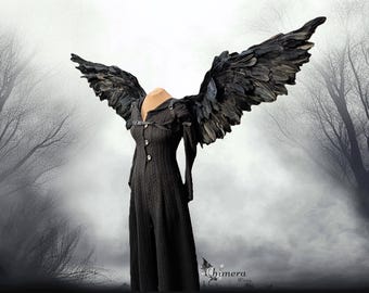 Articulation des ailes d'ange - Patron de couture PDF - Petites plumes d'ange - Couverture à télécharger pour s'adapter au cadre de l'aile « petite vers le haut »