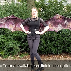 Moving dragon wings - PDF sewing pattern-Large type &#39;Dragon&#39;-Digital download for a cover that fits articulating wing frame &quot;Sideways Large&quot;