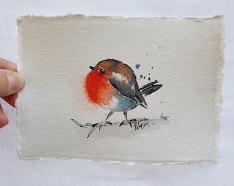 Bird | Original Hand Painted Watercolour wall art | Handmade | Bird