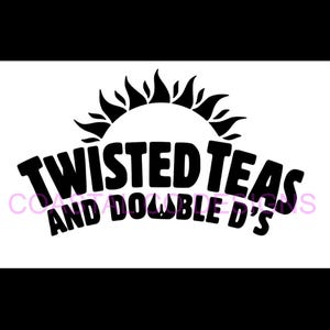 Twisted Teas en Double D's PNG, hard iced tea gesneden png-bestand, png voor cricut, sommatiebestand, trending png, Twisted Tea, twisted tea png