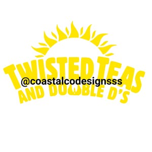 Twisted Teas en Double D's Yellow png, harde ijsthee png, png voor cricut, sommerbestand, trending png, twisted tea, png
