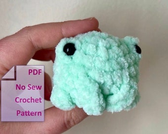 PATTERN ONLY. Crochet No Sew Frog Pattern. PDF Instant Downloadable Pattern