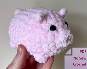 PATTERN ONLY. No Sew Crochet Mini Piggy Pattern. PDF Instant Downloadable Pattern