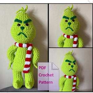 PATTERN ONLY. Crochet Grumpy Green One Pattern. PDF Instant Downloadable Pattern