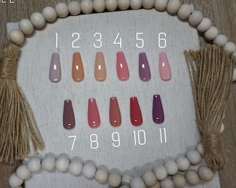 Press on nails - Muted Neutrals - One Size - Full 20 nail set - One Color