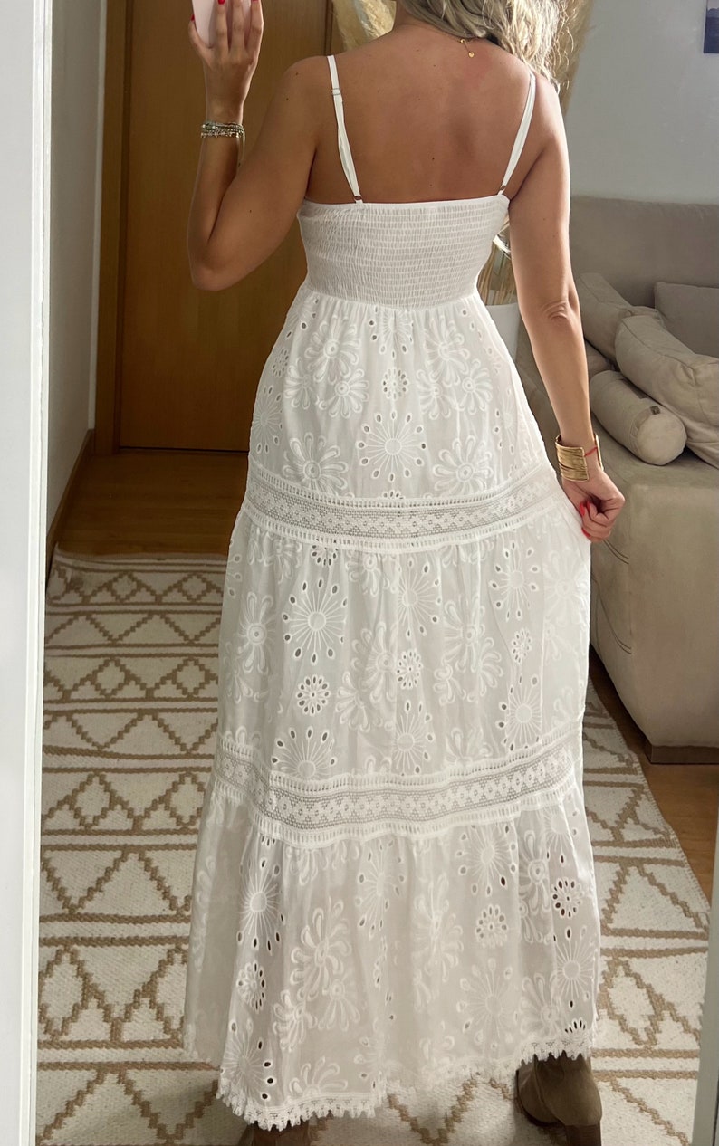 Boho dress, boho wedding dress, boho kleid, boho dress for woman, boho maxi dress, bohemian dress, maxi dress, boho white dress, White dress image 4