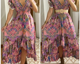 Maxikleid für Damen, Boho-Kleid, Maxi-Boho-Kleid, Schnittmuster, Kleid Boho, Seidenkleid, Sommerkleid, Maxikleid für Damen, Hippie-Kleid