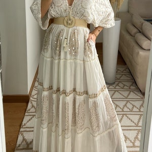 Robe de mariée Boho, robe maxi boho, robe boho d'été, robe bohème, robe boho pour femme, robe boho, robe boho, robe boho de mariage. image 9