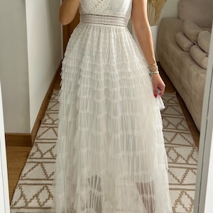 Robe de mariée Boho, robe maxi boho, robe boho dété, robe boho vintage, robe boho pour femme, patron de robe, robe boho de mariage. image 4