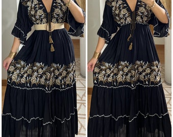 Robe de mariée Boho, robe boho, robe maxi, robe maxi boho, robe bohème, boho kleid, robe maxi noire, robe boho pour fille, robe boho.