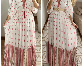 Boho dress, ruffle dress, boho kleid, boho dress for woman, boho maxi dress, bohemian dress, maxi dress, boho dress for girl, dress pattern.