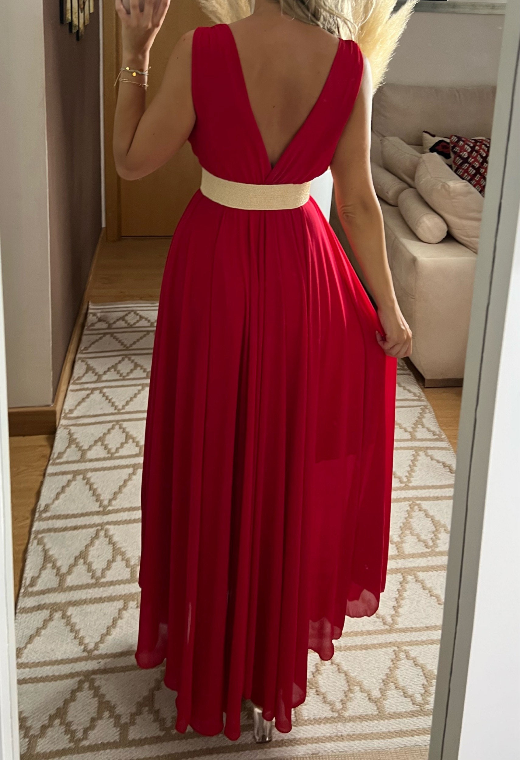 Party Dress Summer Formal Dress Maxi Dress Party Red Party Etsy