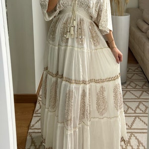 Robe de mariée Boho, robe maxi boho, robe boho d'été, robe bohème, robe boho pour femme, robe boho, robe boho, robe boho de mariage. image 7