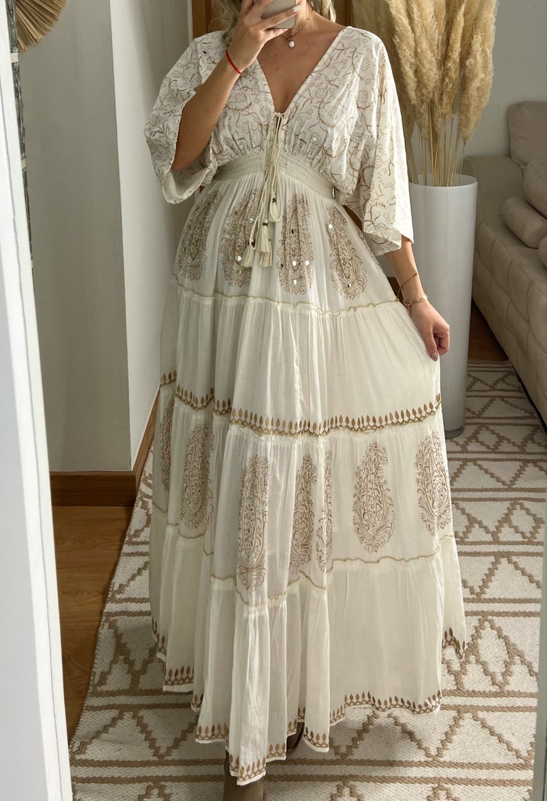 Boho wedding dress, maxi boho dress, summer boho dress, bohemian dress, dress boho for women, boho dress, dress boho, wedding boho dress. image 7