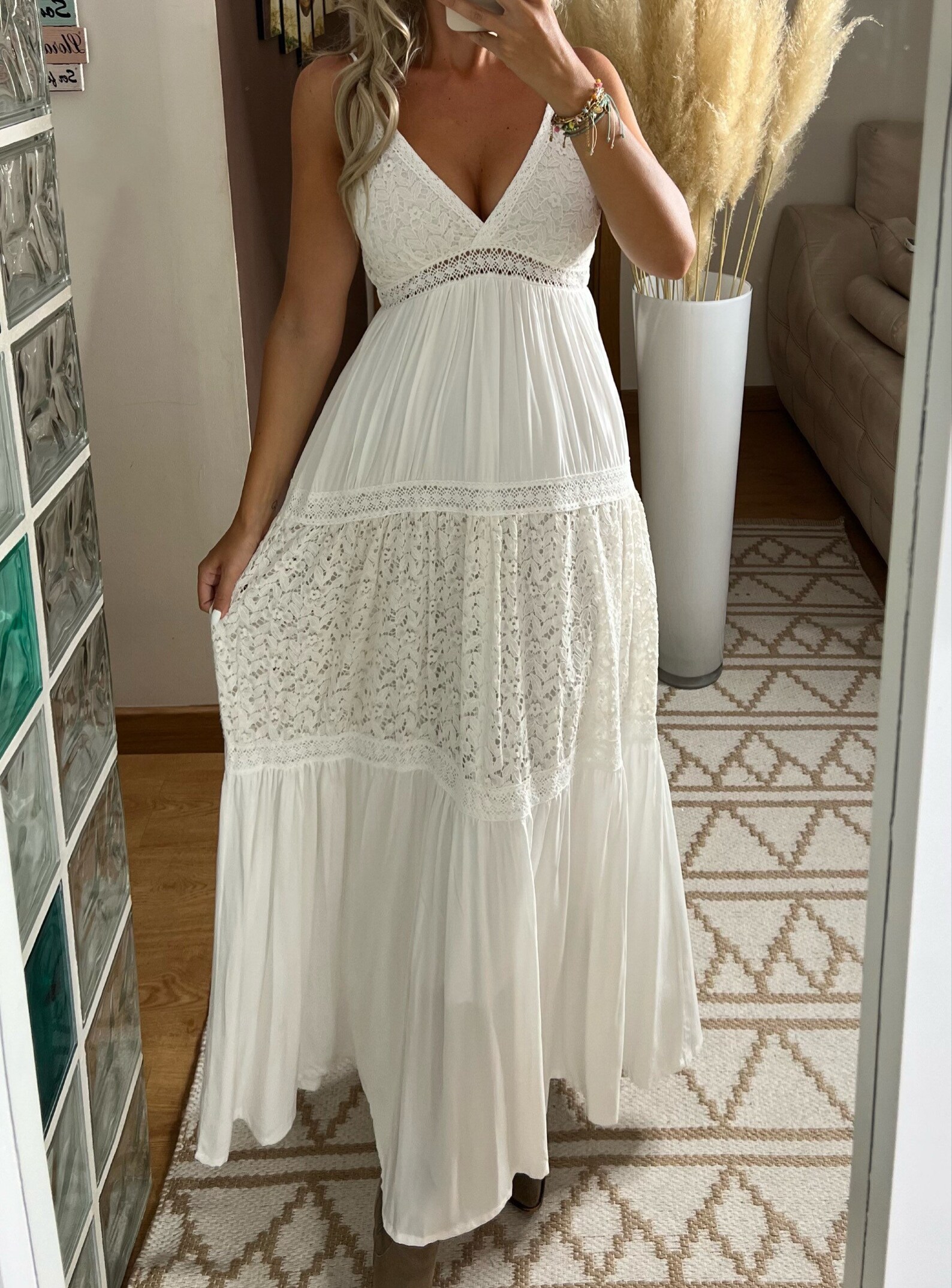 Maxi Boho Dress Boho White Dress Boho Wedding Dress Dress Etsy