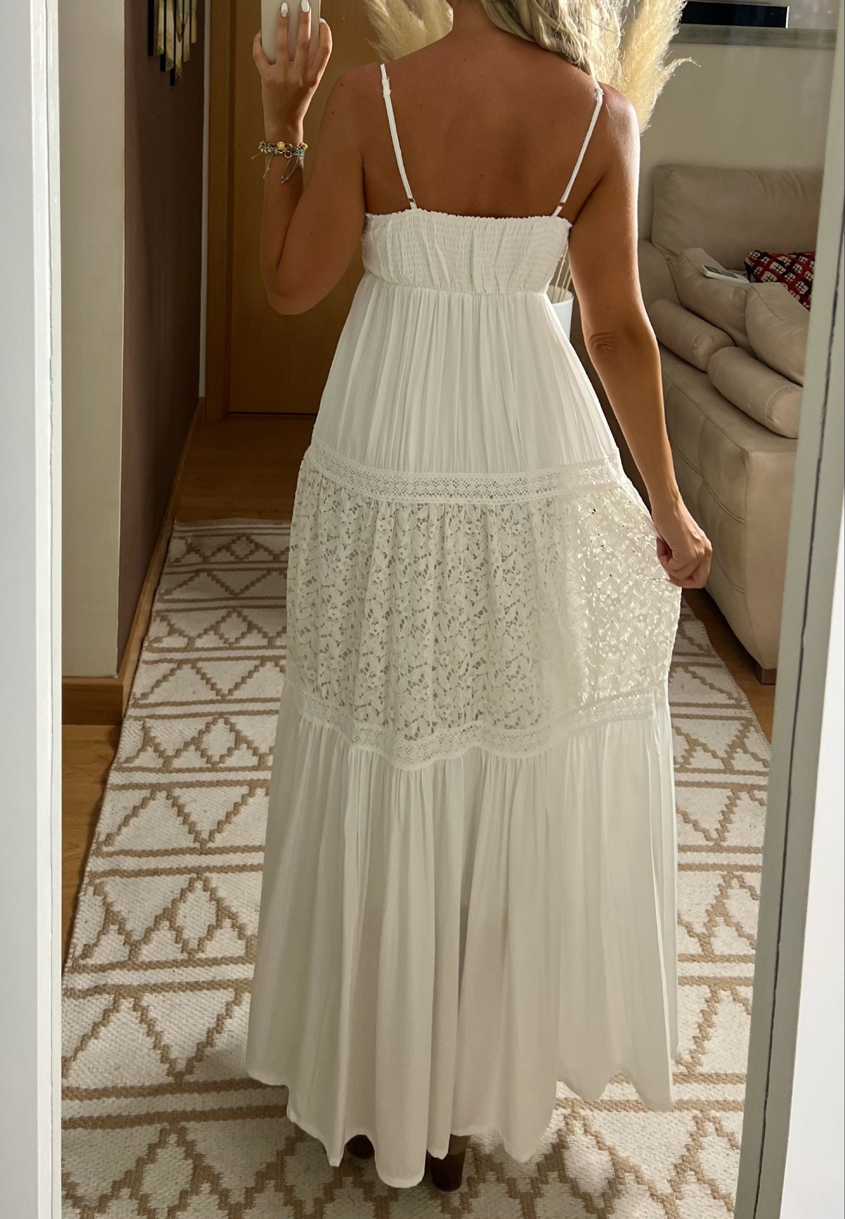 Maxi Boho Dress Boho White Dress Boho Wedding Dress Dress - Etsy