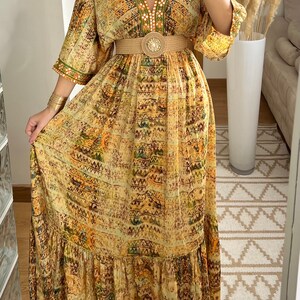 Maxikleid für Damen, Boho-Kleid, Maxi-Boho-Kleid, Schnittmuster, Kleid Boho, Seidenkleid, Sommerkleid, Maxikleid für Damen, Hippie-Kleid Bild 8