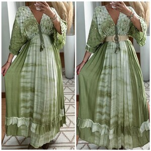 Maxi dress boho, boho dress, dress pattern, wedding boho dress,Green dress, bohemian dress, dress for girl, boho wedding, lace dress.