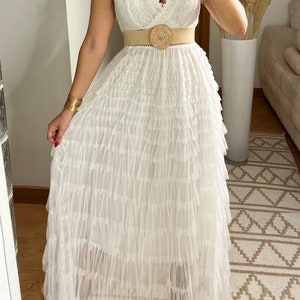 Robe de mariée Boho, robe maxi boho, robe boho dété, robe boho vintage, robe boho pour femme, patron de robe, robe boho de mariage. image 3